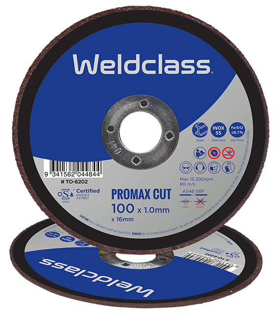 WELDCLASS CUT DISC INOX 100X1.0MM 