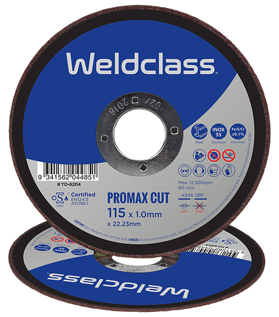 WELDCLASS CUT DISC INOX 115X1.0MM 