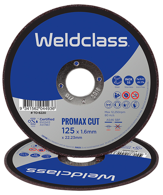 WELDCLASS CUT DISC INOX 125X1.6MM 