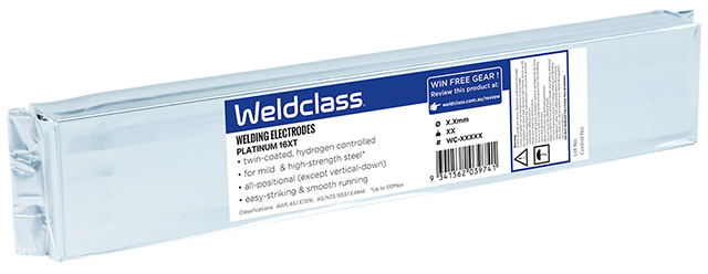 WELDCLASS ELECTRODES - L/HYD 7016 2.6MM 